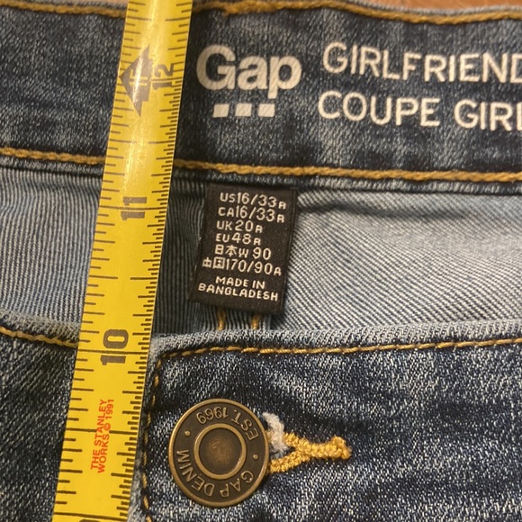 GAP Coupe Girlfriend Jeans size 16 w/ 27” inseam - Picture 9 of 14